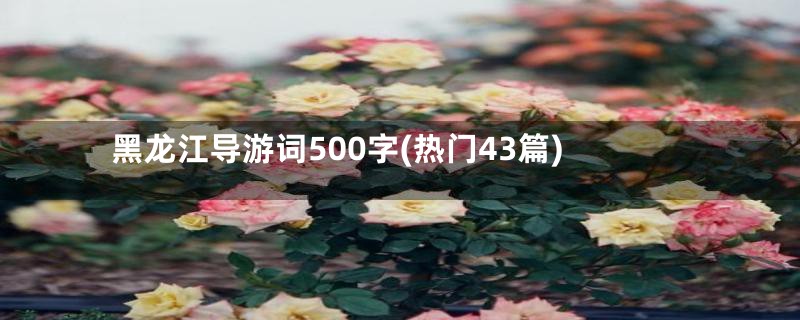 黑龙江导游词500字(热门43篇)