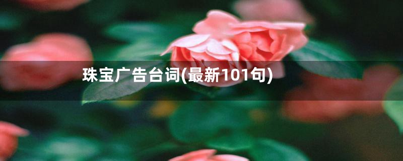 珠宝广告台词(最新101句)